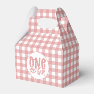 1st Birthday Party Cute Pastel Pink Onederful Favor Boxes