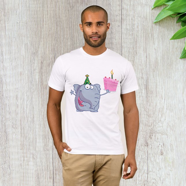 1st Birthday Party Elephant Mens T-Shirt (Creator Uploaded)