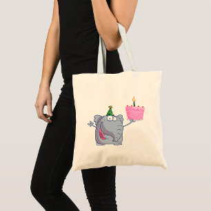 1st Birthday Party Elephant Tote Bag