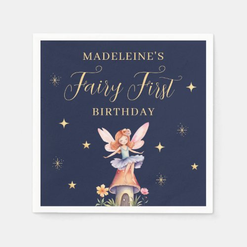 1st Birthday Party Fairy Celebration  Napkins