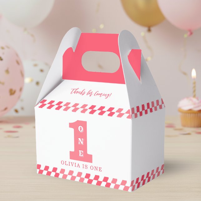 1st Birthday Party Girls Pink One Favor Boxes (1st Birthday Party Girls Pink One Favor Boxes
)