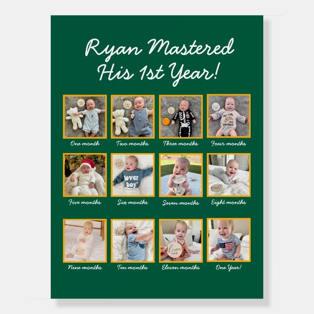 1st Birthday Party Master Golf Sign Milestone (Front)
