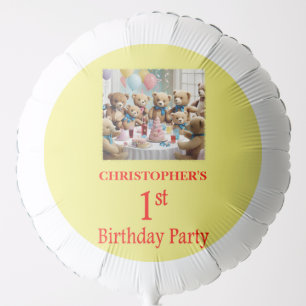 1st Birthday Party Teddy Bears Party Balloon