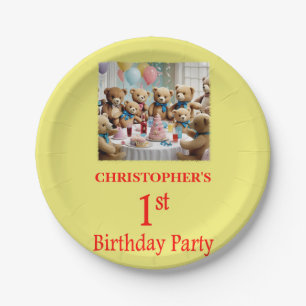 1st Birthday Party Teddy Bears Party Paper Plates