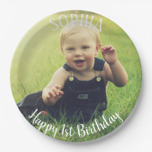 1st Birthday personalised Paper Plates