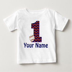 1st Birthday Personalized Baseball Shirt