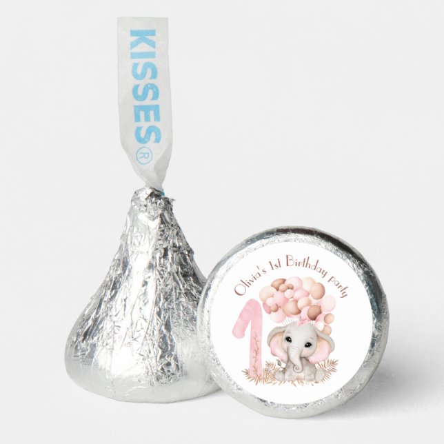 1st Birthday Personalized Favors Hershey®'s Kisses (Front)