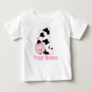 1st Birthday Personalized Little Piggy Shirt