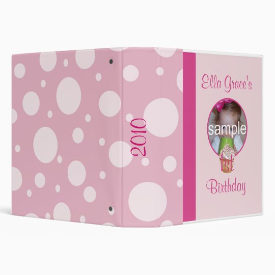1st Birthday Photo Album 3 Ring Binder Zazzle