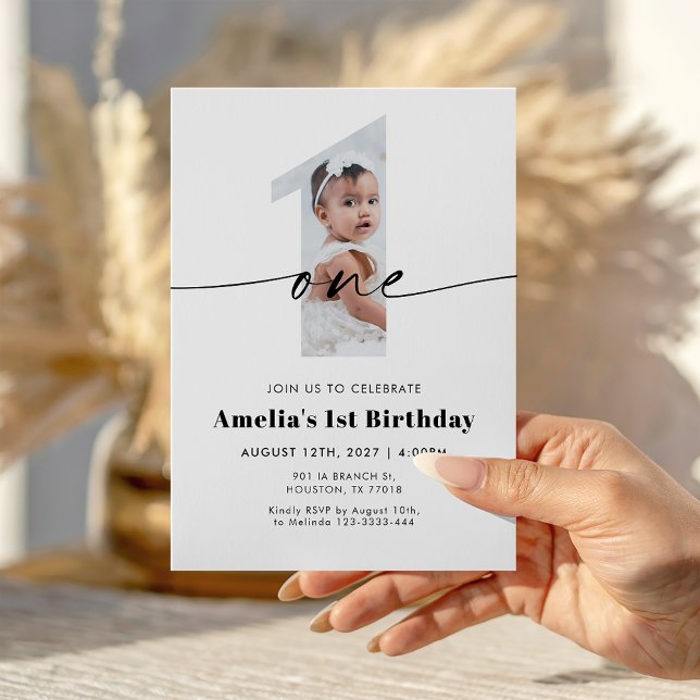 1st Birthday Photo Invitation (Creator Uploaded)