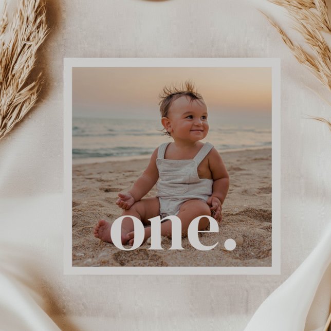 1st Birthday Photo - one Napkins (Creator Uploaded)