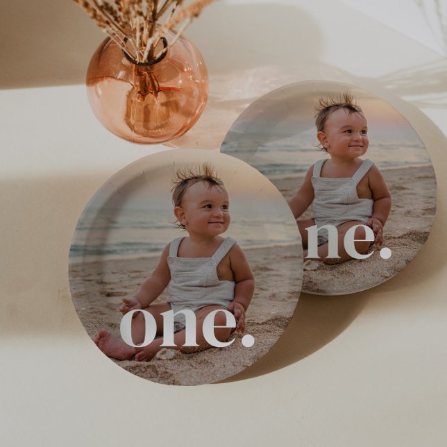 1st Birthday Photo - one Paper Plates (Creator Uploaded)