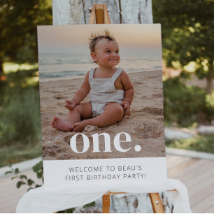 1st Birthday Photo Welcome Sign