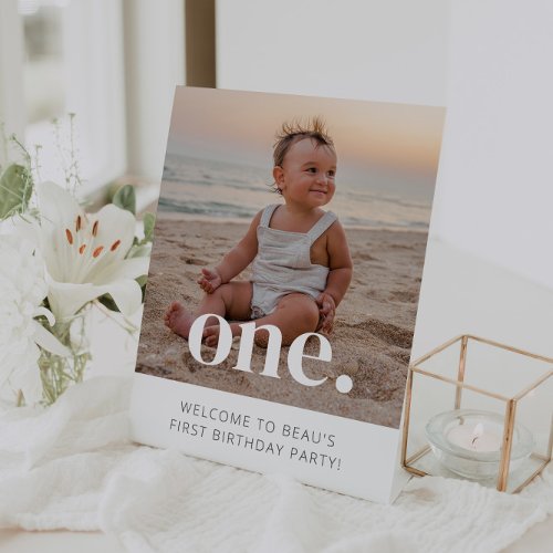 1st Birthday Photo Welcome Sign