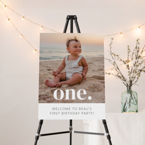 1st Birthday Photo Welcome Sign