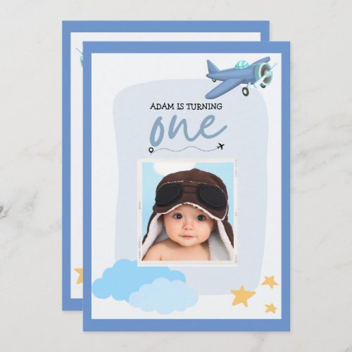 1st Birthday Pilot Invitation