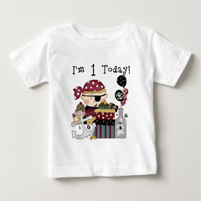 1st Birthday Pirate T-shirts and Gifts (Front)