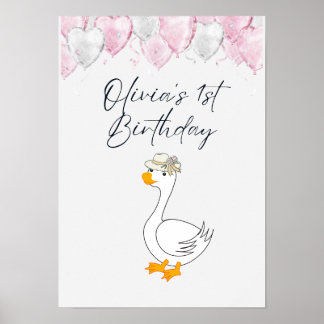 1st Birthday Poster with Name 