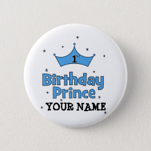 1st Birthday Prince Button