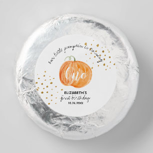 1st Birthday Pumpkin Gold Dipped Oreo Cookie Favors