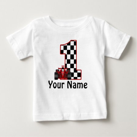 1st Birthday Race Car Personalized Shirt