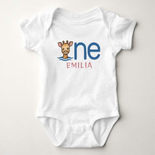1st Birthday Safari Baby Bodysuit
