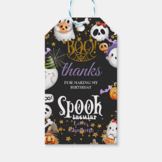 1st Birthday Spooktacular Birthday Thanks Gift Tags