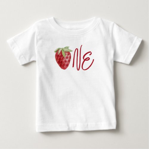 1st Birthday Summer Strawberry Berry Sweet Baby T_Shirt