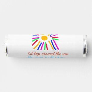 1st Birthday sun trip add name colorful sun date g Breath Savers® Mints