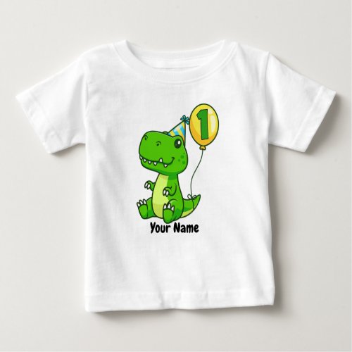 1st Birthday T_Rex Baby T_Shirt