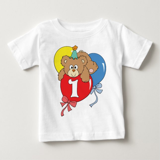 1st Birthday Teddy Bear (2) Baby T-Shirt (Front)