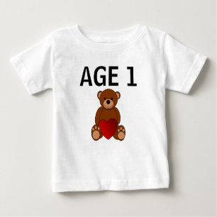 1ST BIRTHDAY TEDDY BEAR BABY T-SHIRT