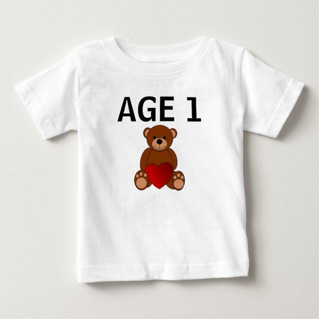  1ST BIRTHDAY TEDDY BEAR BABY T-SHIRT (Front)