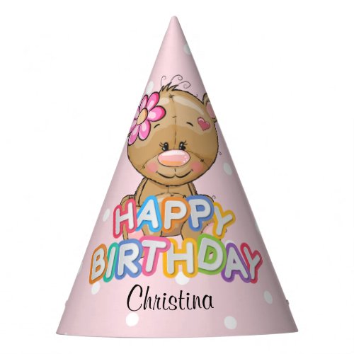 1st Birthday Teddy Bear Custom Party Hat
