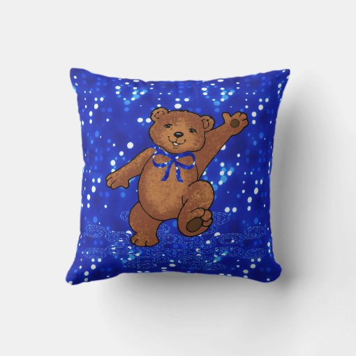 1st Birthday Teddy Bears Throw Pillow Zazzle