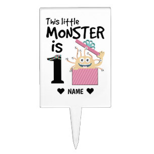 1st Birthday - This Little Monster is One Cake Topper