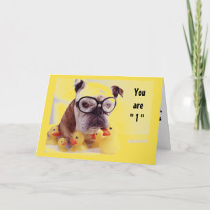 1st BIRTHDAY TIME FOR CAKE, FUN AND KISSES/HUGS Card