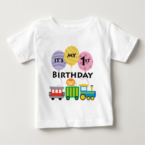 1st Birthday Train Birthday Baby T_Shirt