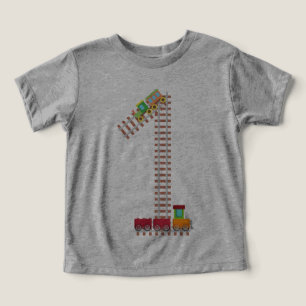 1st Birthday Train Railroad Themed 1 Year Old Kids Toddler T-shirt