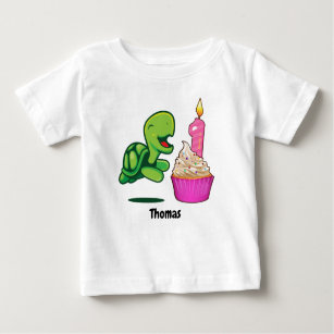 1st Birthday Turtle Baby T-Shirt