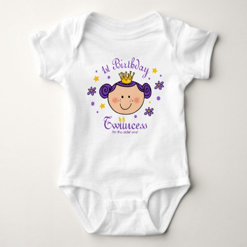 1st Birthday Twincess Personalized Shirt