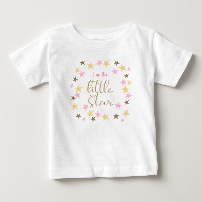 1st Birthday Twinkle Little Star Baby Girl  Baby T-Shirt (Front)