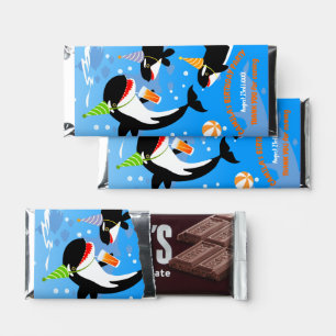 1st birthday under the sea orca whale baby girl hershey bar favors