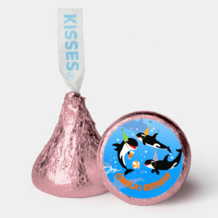 1st birthday under the sea orca whale baby girl hershey®'s kisses®
