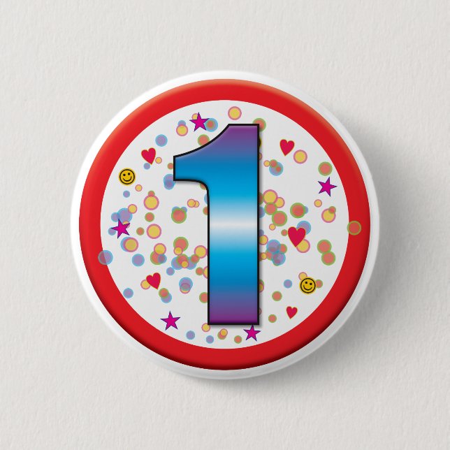 1st Birthday v2 Button (Front)