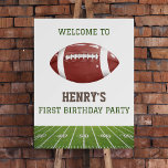 1st Birthday Welcome Sign Football First Year Down<br><div class="desc">"Kick off the celebration with our 'First Year Down' Football-Themed 1st Birthday Welcome Sign—an exciting invitation to a year of victories and joyous memories. Crafted with enthusiasm, this sign flawlessly captures the spirited theme, welcoming guests to a memorable event inspired by the dynamic world of football. Drawing inspiration from the...</div>