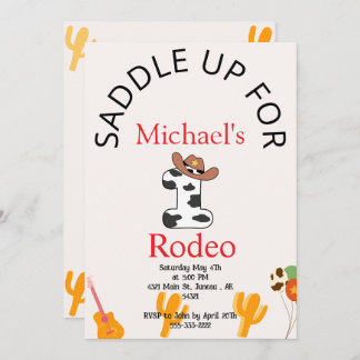 1st Birthday Western Country Birthday Invitation