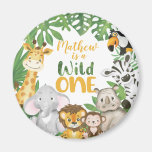 1st Birthday Wild One Safari Jungle Themed Magnet