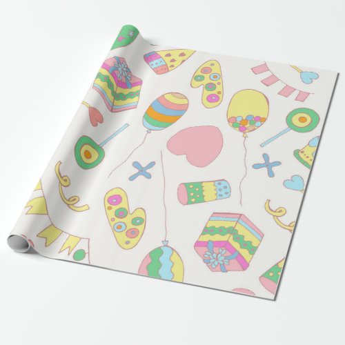 1st birthday wrapping paper