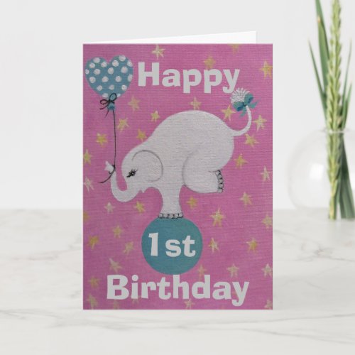 1st BirthdayStandard 5 x 7 Folded Greeting Card